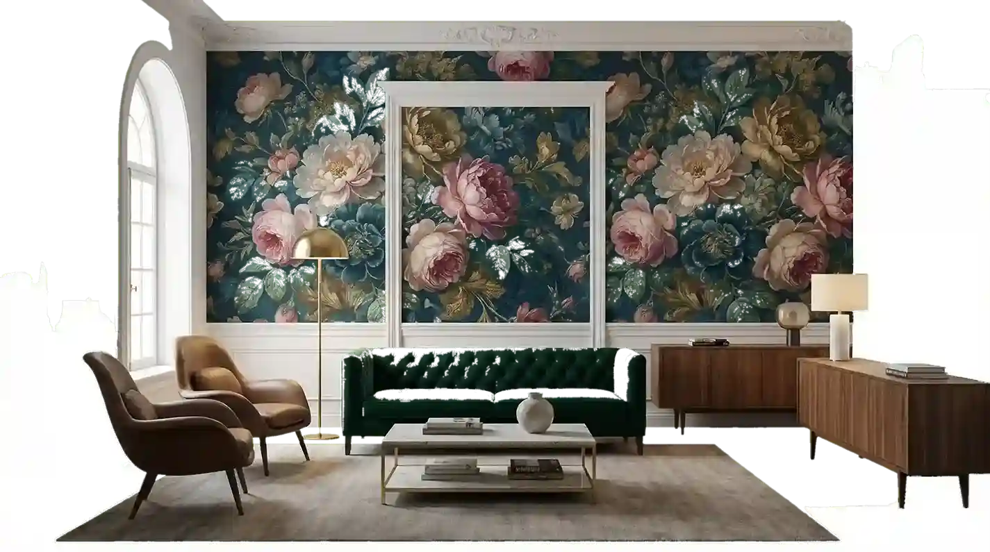 Our process wallpaper material and wallcovering installation detail
